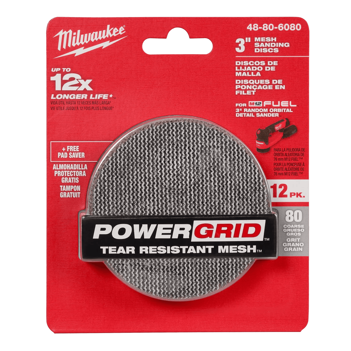 Milwaukee 3” Mesh Sanding Discs with POWERGRID™ Tear Resistant Mesh - Mississauga Hardware Centre Inc