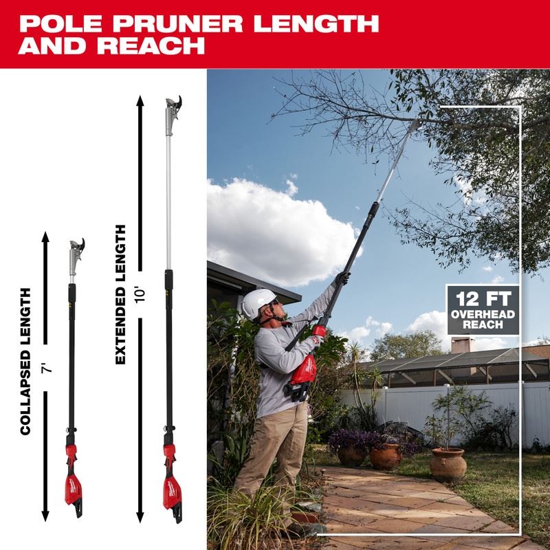 Milwaukee 3008 - 21 M18 Brushless Telescoping Pole Pruning Shears Kit - Mississauga Hardware Centre Inc