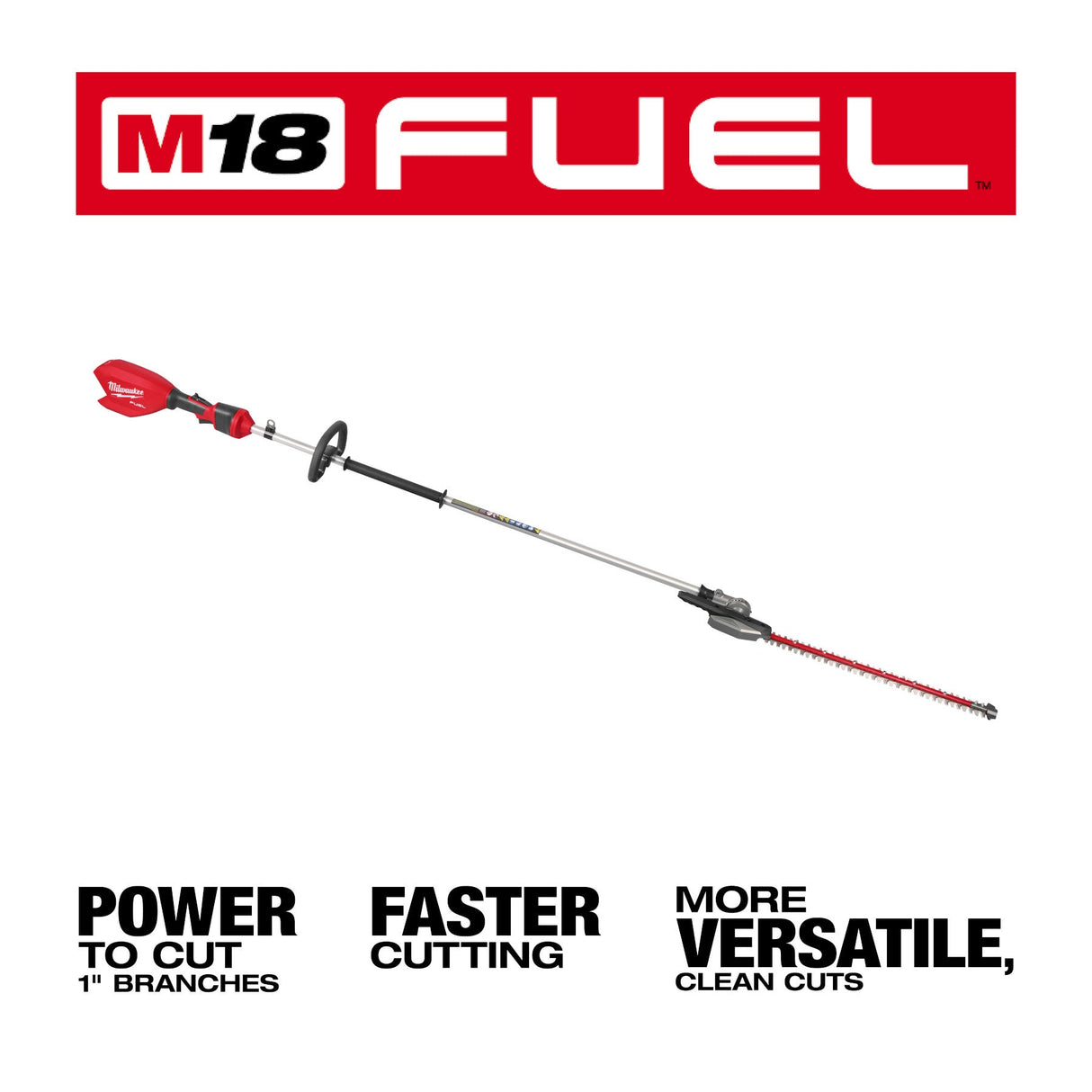 Milwaukee 3035 - 20 M18 FUEL™ Extended Pole Articulating Hedge Trimmer - Mississauga Hardware Centre Inc