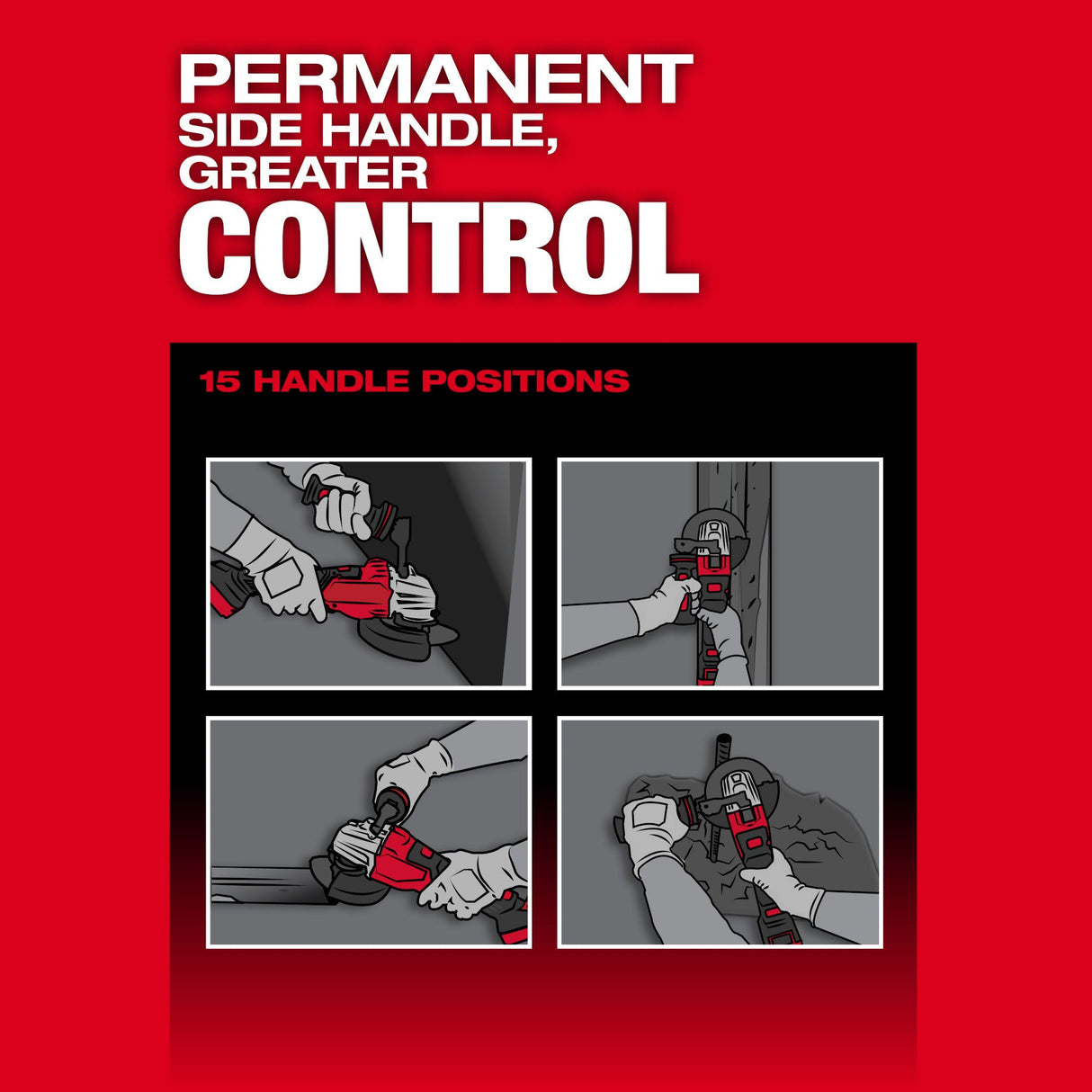 Milwaukee 3676 - 20 M18 FUEL™ 4 1/2" - 6" Dual Trigger Braking Grinder, Paddle Switch w/ ONE KEY™ - Mississauga Hardware Centre Inc