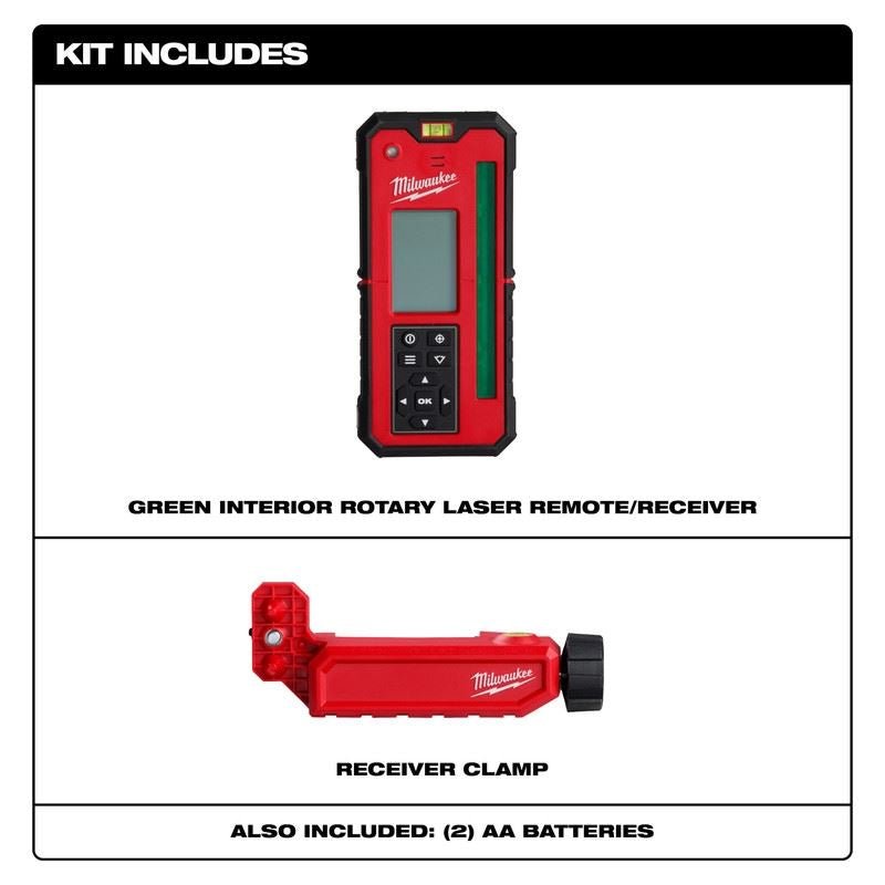 Milwaukee 3712 Green Rotary Laser Remote Control and Receiver - Mississauga Hardware Centre Inc