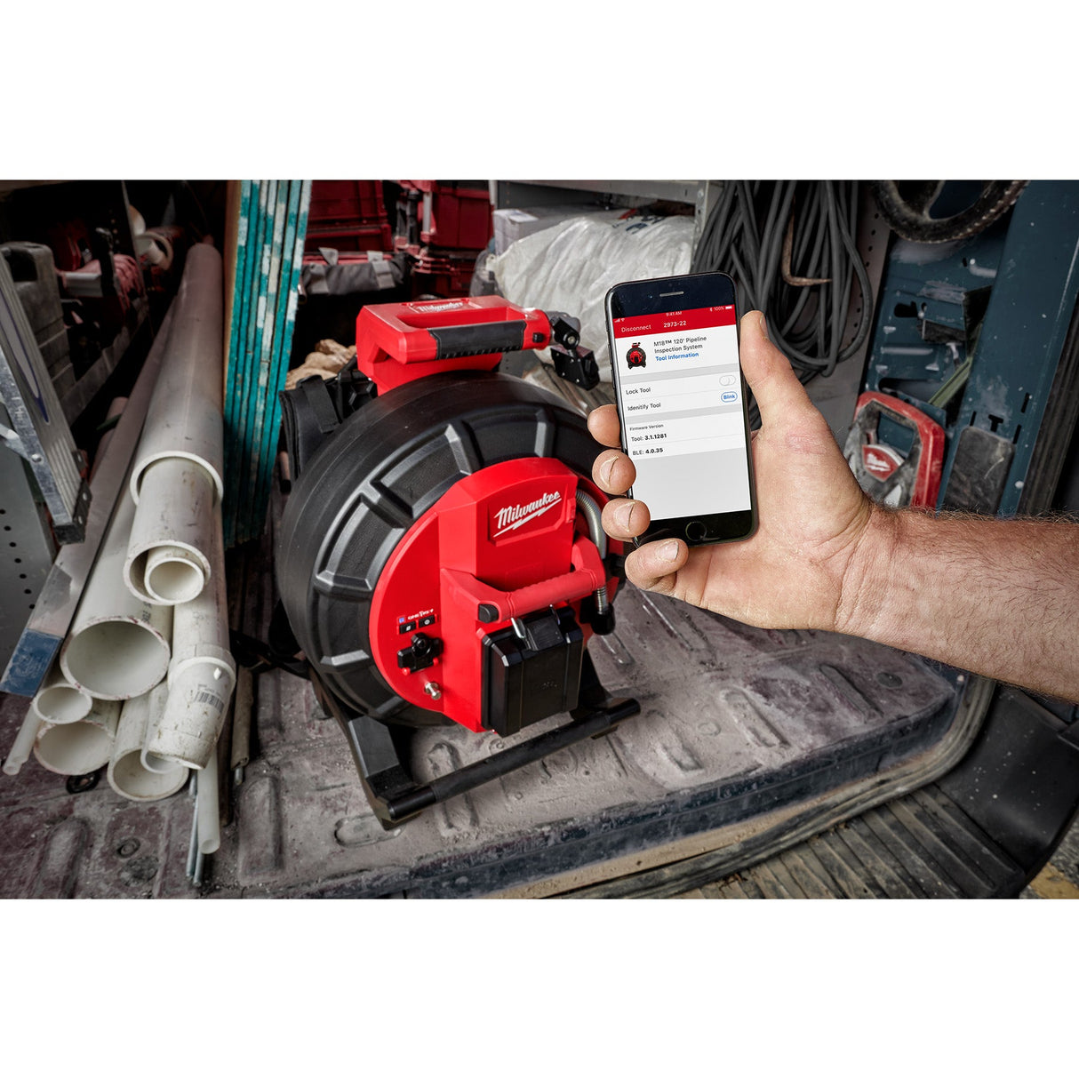 Milwaukee 3973 - 22 M18™ 120’ Mid - Stiff Modular Pipeline Inspection System - Mississauga Hardware Centre Inc