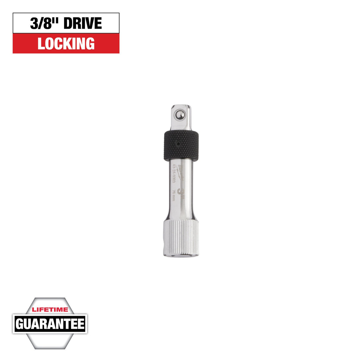 Milwaukee 43 - 24 - 9303 3/8" Drive 3" Locking Extension - Mississauga Hardware Centre Inc