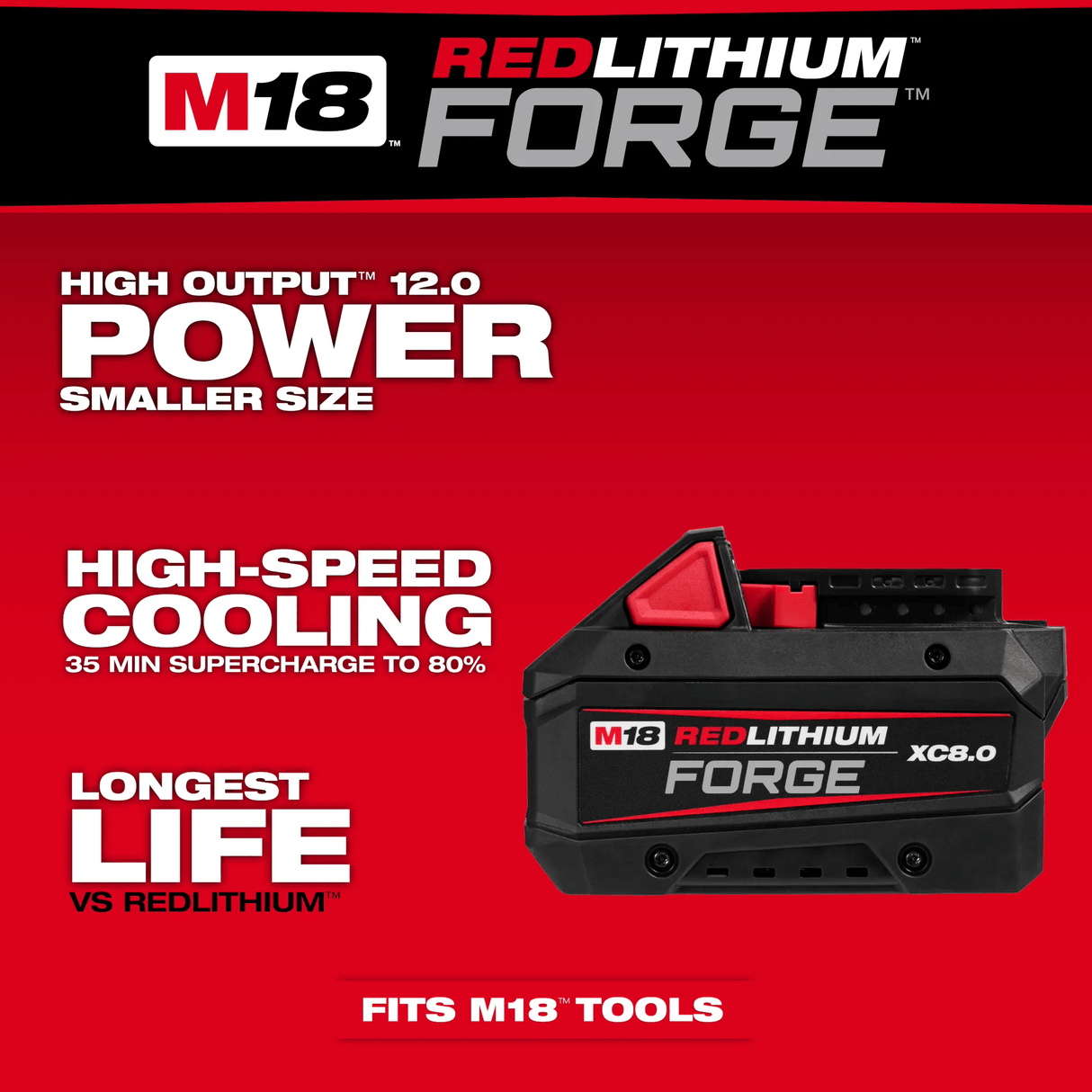 Milwaukee 48 - 11 - 1881 M18™ FORGE™ XC8.0 Battery Pack - Mississauga Hardware Centre Inc