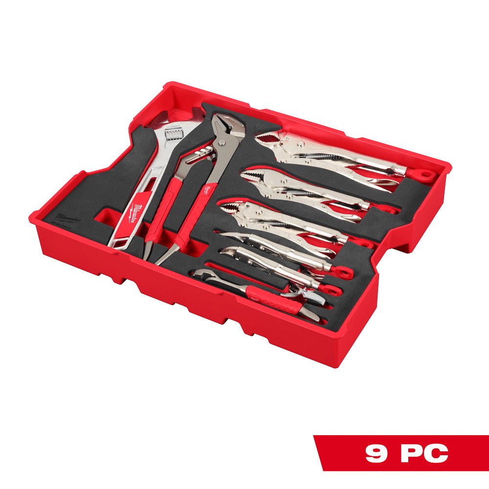Milwaukee 48 - 22 - 0160 9pc. Pliers & Wrench Set with Tray for PACKOUT™ Drawers - Mississauga Hardware Centre Inc