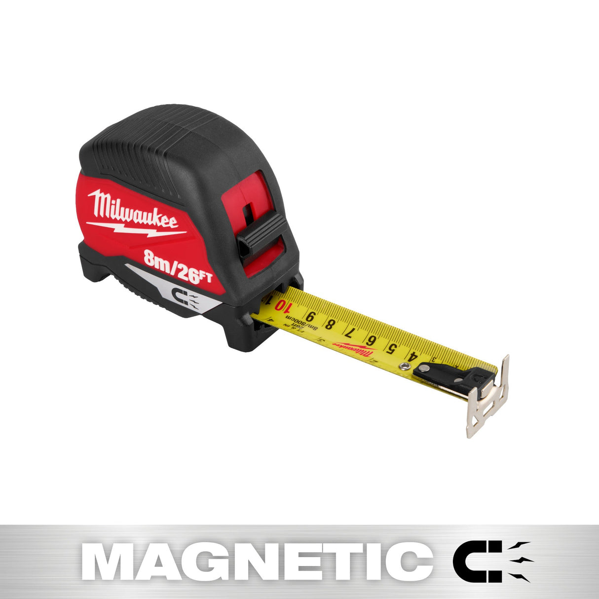 Milwaukee 48 - 22 - 1026M 8m/26ft Magnetic Tape Measure - Mississauga Hardware Centre Inc
