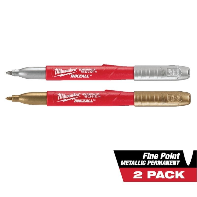 Milwaukee 48 - 22 - 3123 INKZALL Fine Point Metallic Marker - 2pk - Mississauga Hardware Centre Inc