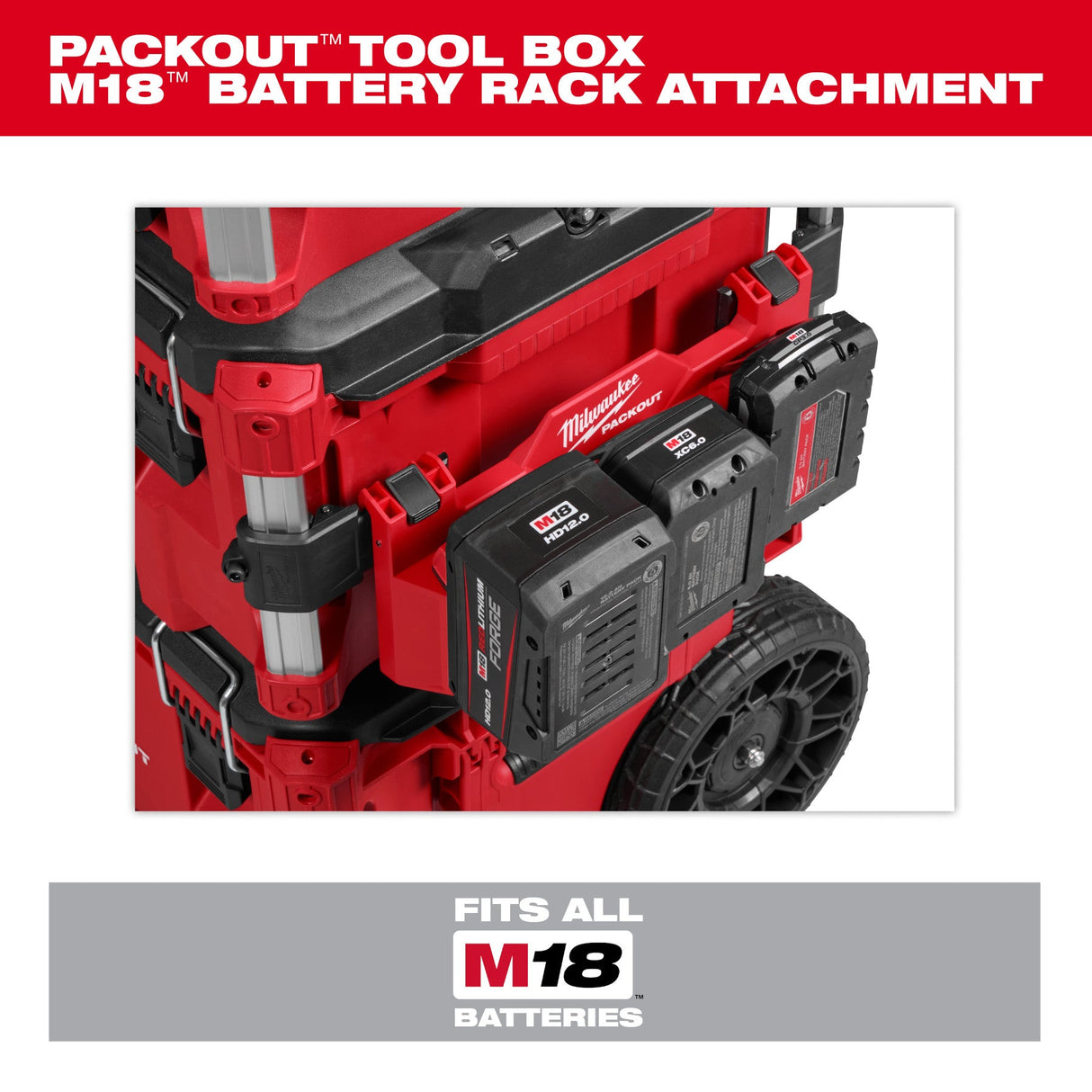 Milwaukee 48 - 22 - 8603 PACKOUT™ Tool Box M18™ Battery Rack Attachment - Mississauga Hardware Centre Inc