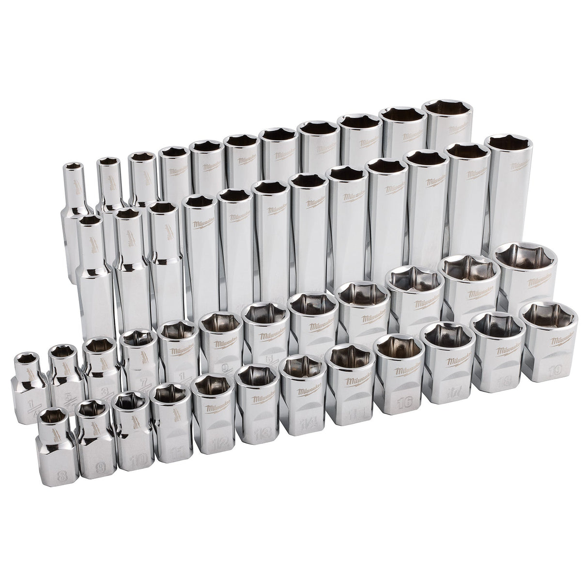 Milwaukee 48 - 22 - 9285 98pc 3/8" Drive 6 - Pt and 12 - Pt Metric & SAE Ratchet & Socket Set with PACKOUT™ Low - Profile Organizer - Mississauga Hardware Centre Inc