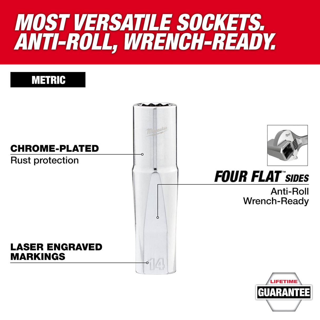 Milwaukee 48 - 22 - 9285 98pc 3/8" Drive 6 - Pt and 12 - Pt Metric & SAE Ratchet & Socket Set with PACKOUT™ Low - Profile Organizer - Mississauga Hardware Centre Inc