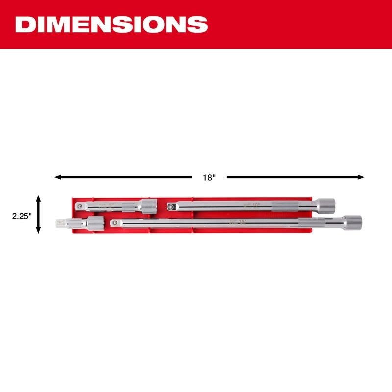 Milwaukee 48 - 22 - 9342 4pc 1/2in Drive Extension Set - Mississauga Hardware Centre Inc