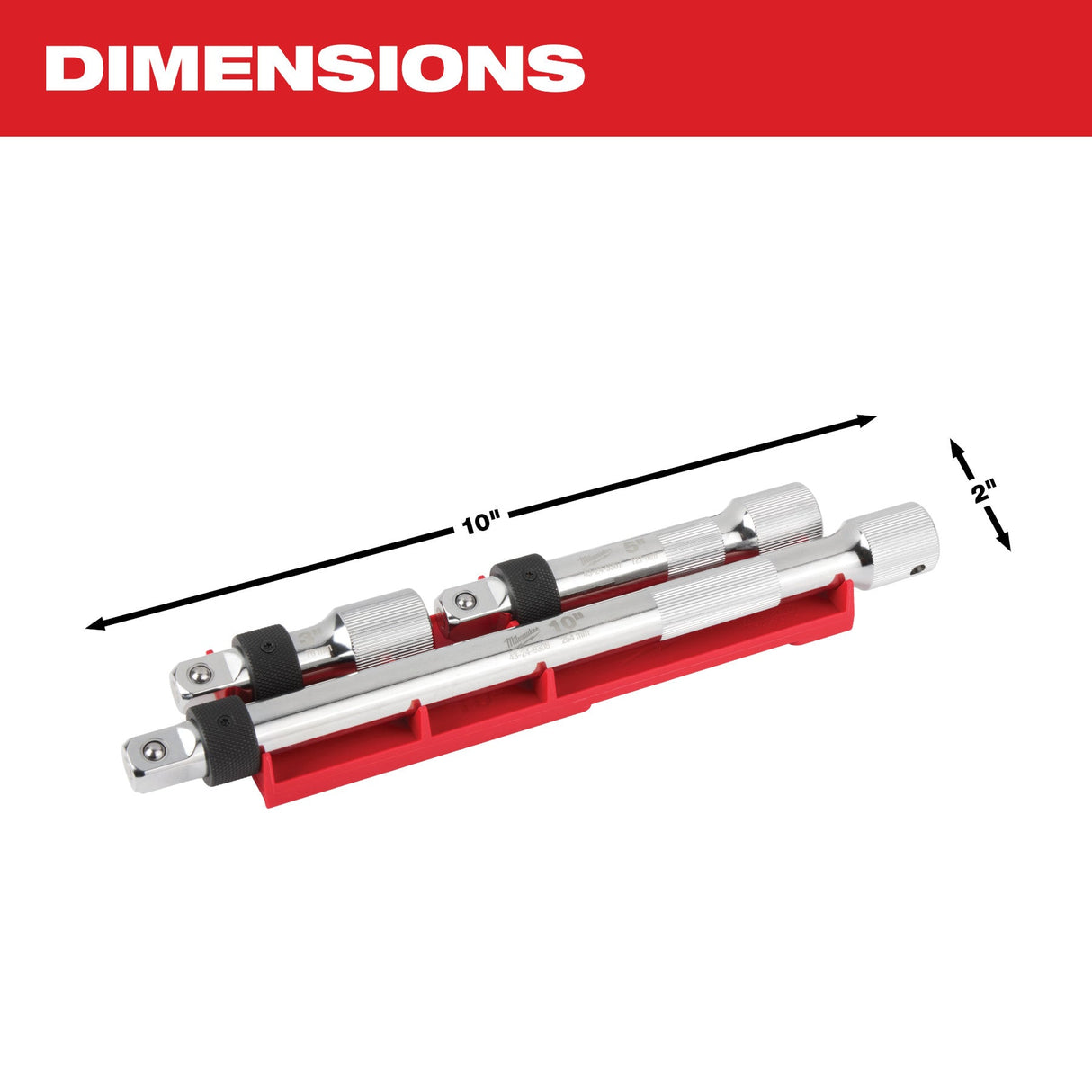 Milwaukee 48 - 22 - 9362 3pc 1/2” Drive Locking Extension Set - Mississauga Hardware Centre Inc