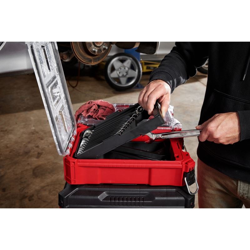 Milwaukee 48 - 22 - 9483 15pc Metric Combination Wrench Set with PACKOUT Compact Organizer - Mississauga Hardware Centre Inc