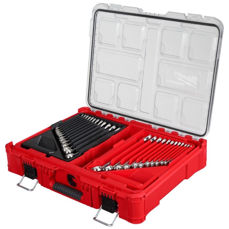 Milwaukee 48 - 22 - 9485 30pc Metric and SAE Combination Wrench Set with PACKOUT Organizer - Mississauga Hardware Centre Inc