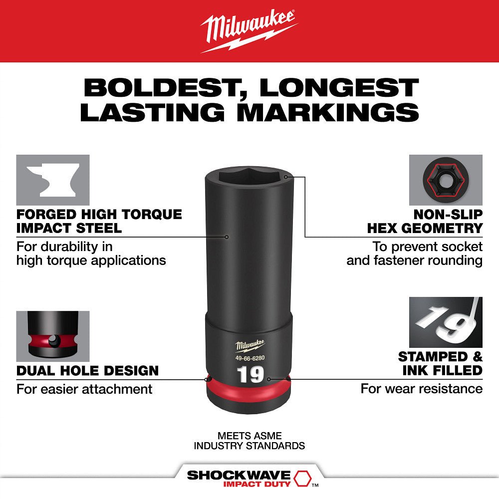 Milwaukee 48 - 22 - 9490 242pc. 1/4”, 3/8”, & 1/2” Drive Metric & SAE Ratchet & Socket Set with Trays for PACKOUT™ Drawers