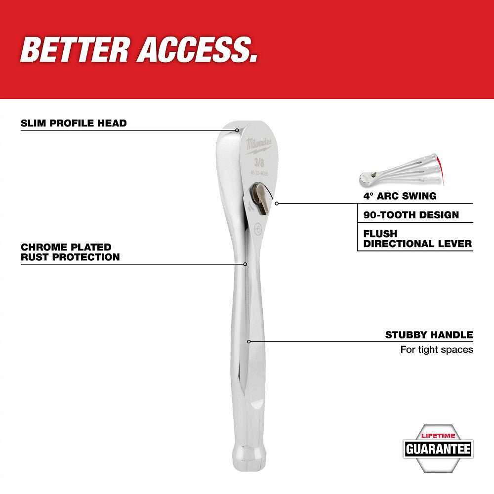 Milwaukee 48 - 22 - 9491 242pc. 1/4”, 3/8”, & 1/2” Drive Metric & SAE Ratchet & Socket Set with PACKOUT™ 4 - Drawer Tool Box - Mississauga Hardware Centre Inc