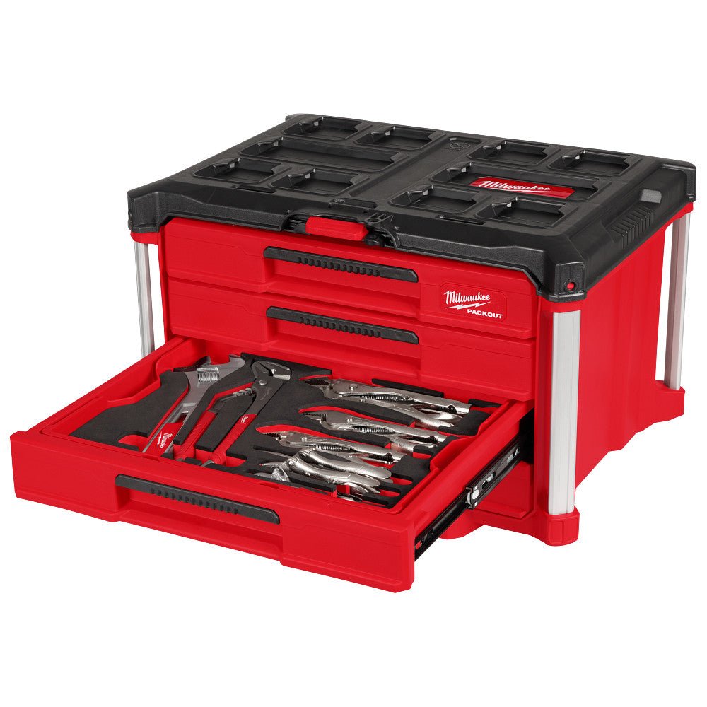 Milwaukee 48 - 22 - 9493 64pc. Hand Tool Set with PACKOUT™ 4 Drawer Tool Box - Mississauga Hardware Centre Inc