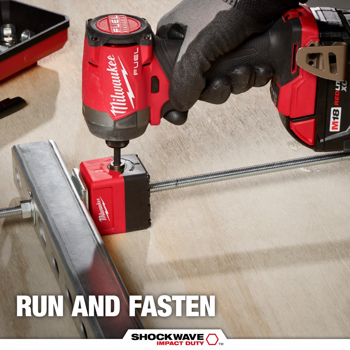 Milwaukee 48 - 32 - 2391 SHOCKWAVE™ Impact Duty 3/8" Threaded Rod Nut Runner - Mississauga Hardware Centre Inc