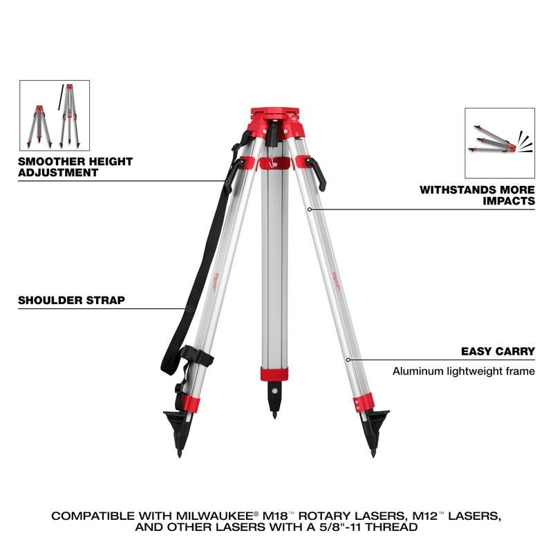 Milwaukee 48 - 35 - 3700 Rotary Laser Tripod - Mississauga Hardware Centre Inc