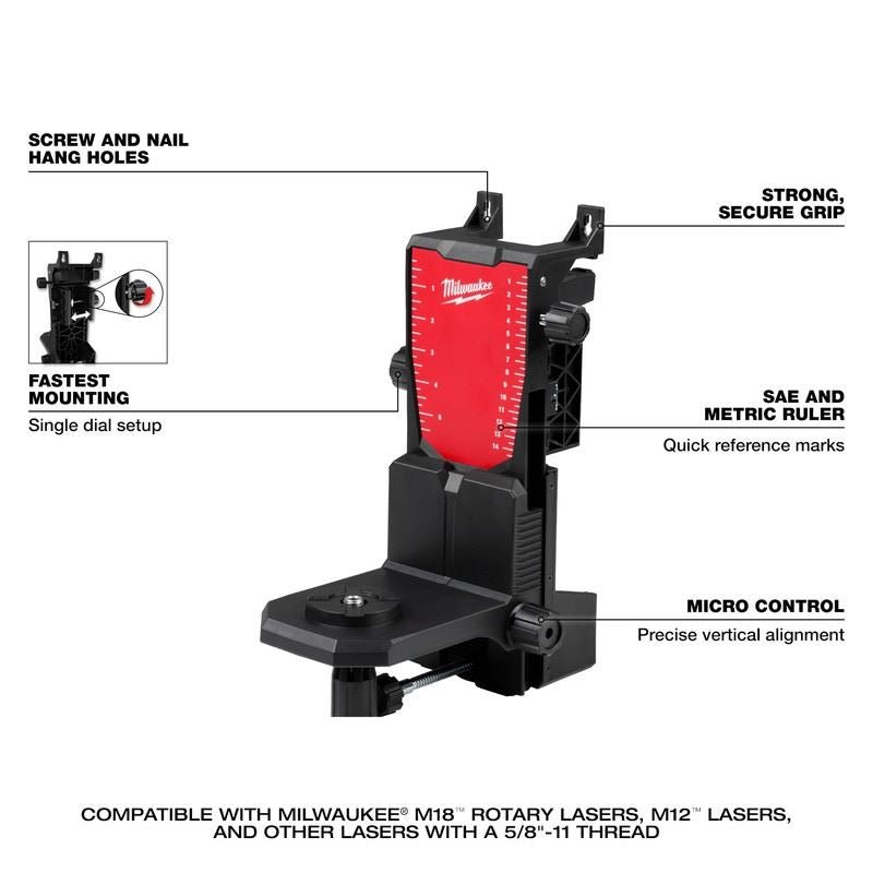 Milwaukee 48 - 35 - 3702 Rotary Laser Wall Mount - Mississauga Hardware Centre Inc
