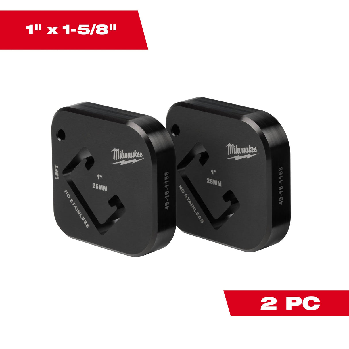 Milwaukee 49 - 16 - 1158 1" x 1 - 5/8 Strut Shearing Dies - Mississauga Hardware Centre Inc