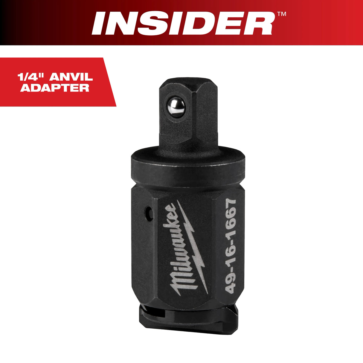 Milwaukee 49 - 16 - 1667 INSIDER™ Box Ratchet 1/4" Anvil Adapter - Mississauga Hardware Centre Inc