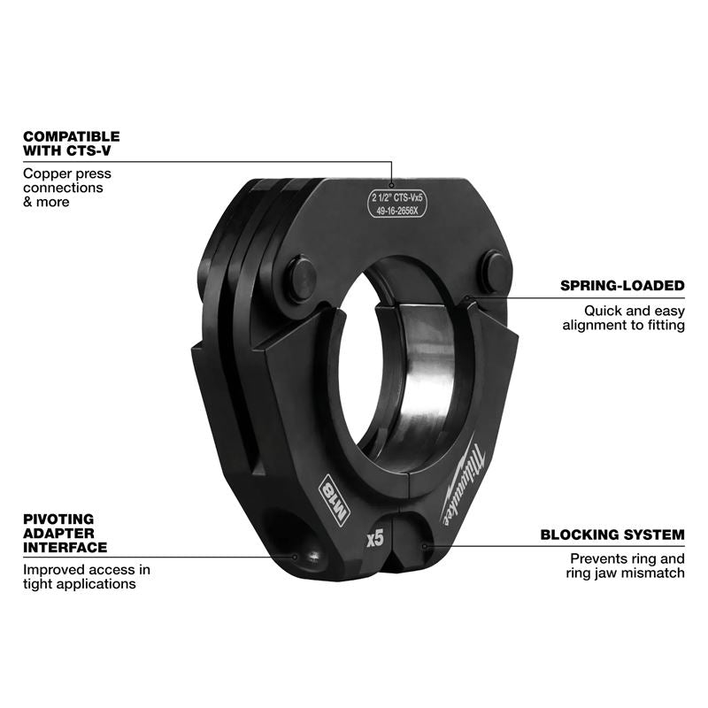 Milwaukee | 49 - 16 - 2690X CTS - V Pivoting Press Rings Kits 2 - 1/2" - 4" - Mississauga Hardware Centre Inc