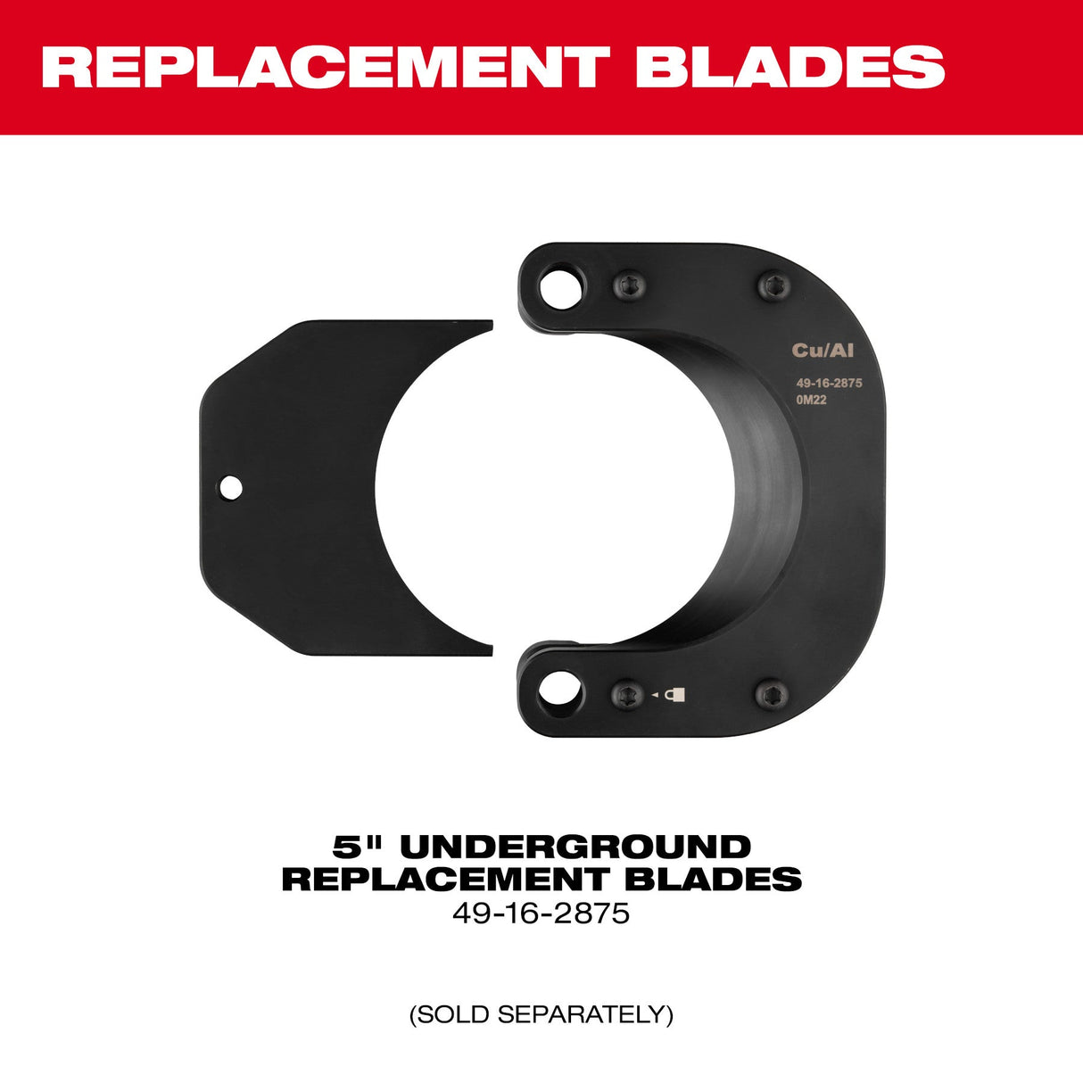 Milwaukee 49 - 16 - 2875 5" Underground Replacement Blades - Mississauga Hardware Centre Inc