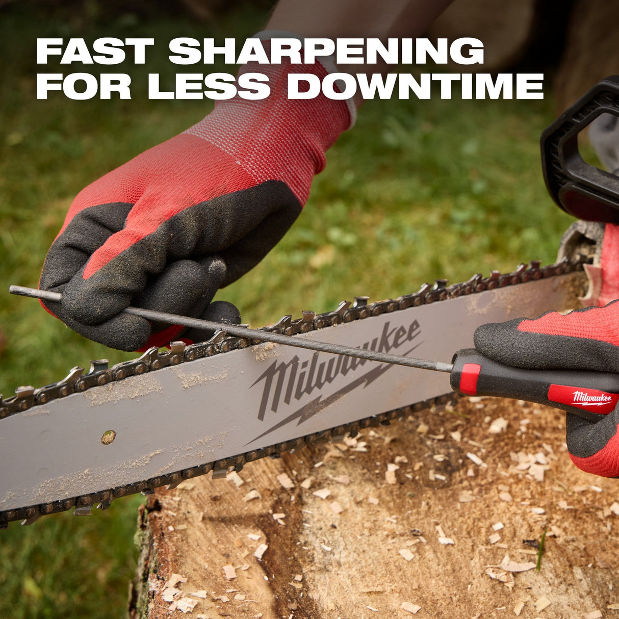Milwaukee 49 - 16 - 2880 9pc Saw Chain Sharpening Set with PACKOUT™ Low - Profile Compact Organizer - Mississauga Hardware Centre Inc