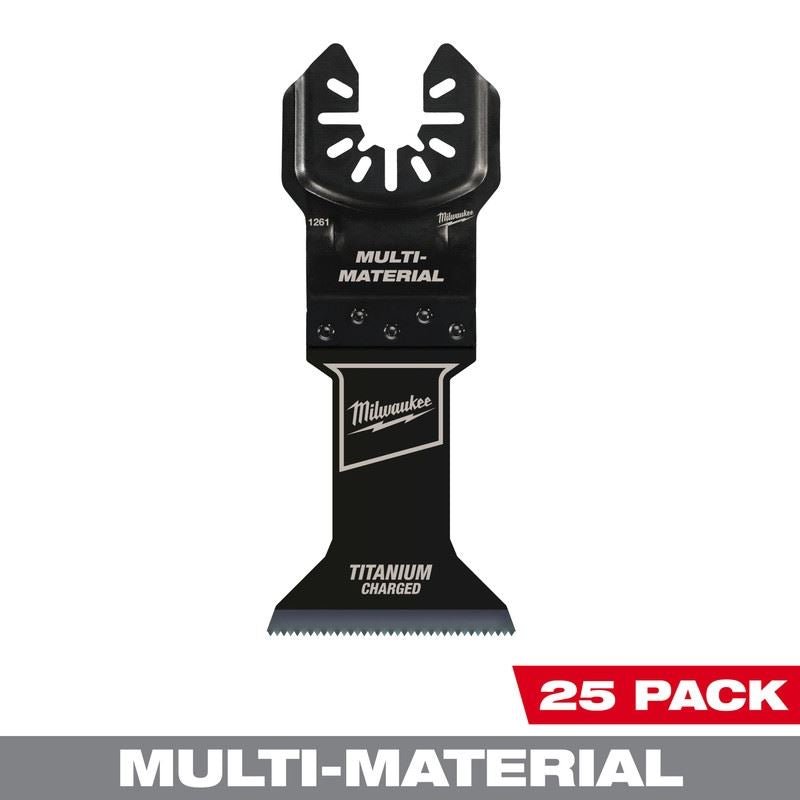 Milwaukee 49 - 25 - 1268 MILWAUKEE OPEN - LOK 1 - 3/4in TITANIUM CHARGED Bi - Metal Multi - Material Multi - Tool Blades 25PK - Mississauga Hardware Centre Inc