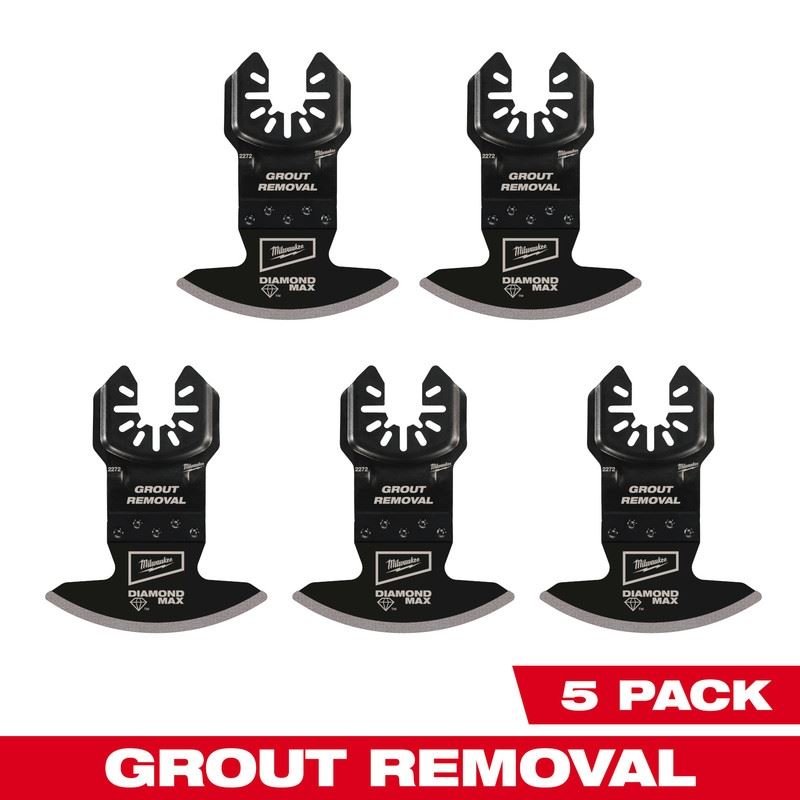 Milwaukee 49 - 25 - 2275 MILWAUKEE OPEN - LOK DIAMOND MAX Diamond Grit Grout Removal Multi - Tool Blade 5PK - Mississauga Hardware Centre Inc