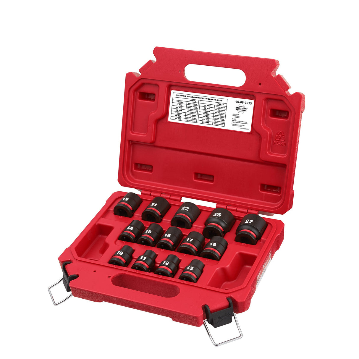 Milwaukee 49 - 66 - 7013 14PCSHOCKWAVE Impact Duty™ 1/2" Drive Metric Standard 6 Point Socket Set - Mississauga Hardware Centre Inc
