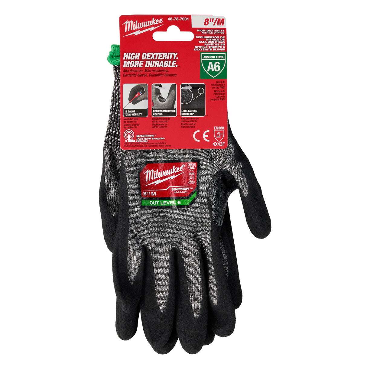 Milwaukee Cut Level 6 High - Dexterity Nitrile Dipped Gloves SM - Mississauga Hardware Centre Inc