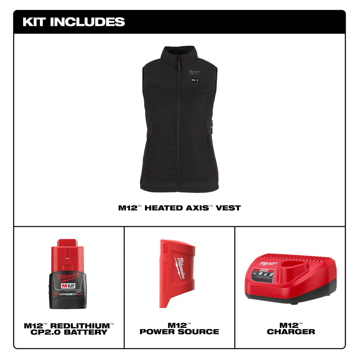 Milwaukee F300B - 21 M12™ Women's Heated AXIS™ Vest - Mississauga Hardware Centre Inc