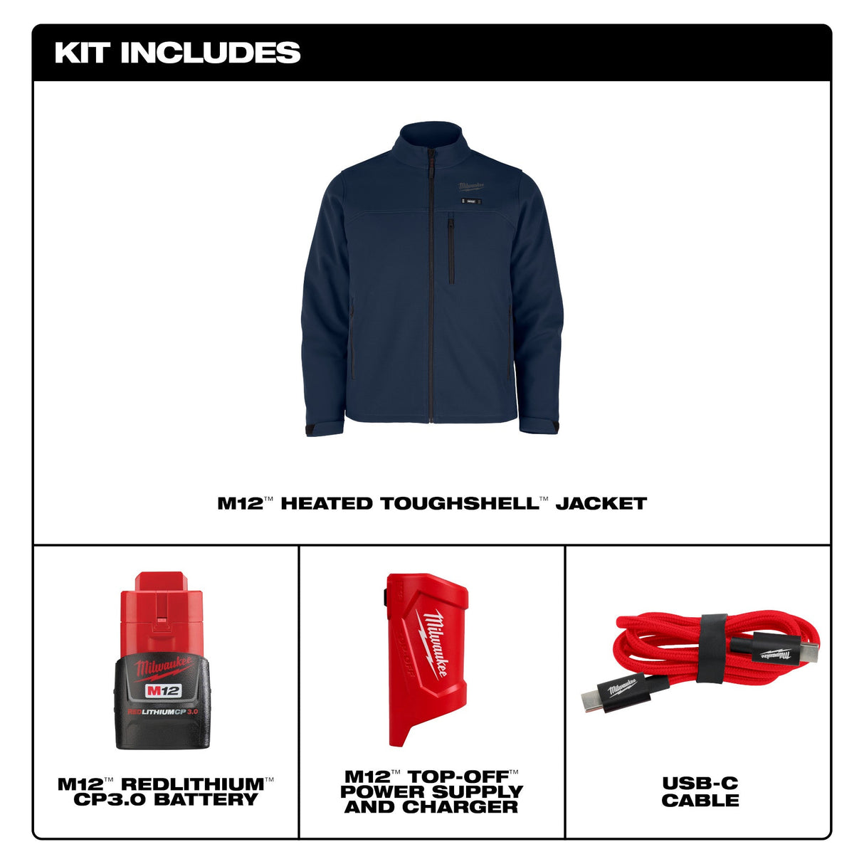 Milwaukee M100 - 21 M12™ Heated TOUGHSHELL™ Jacket - Mississauga Hardware Centre Inc