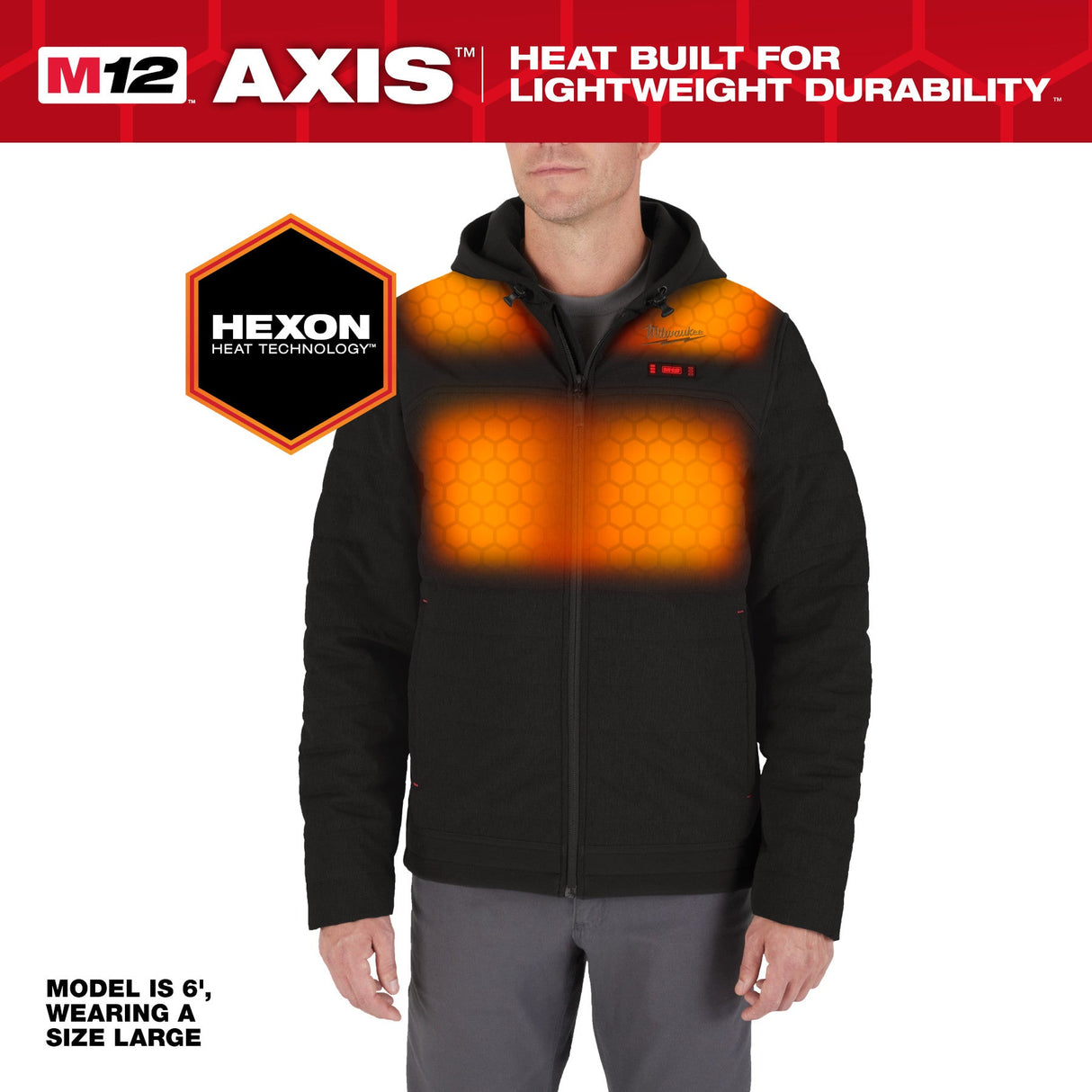 Milwaukee M102 - 21 M12™ Heated AXIS™ Jacket - Mississauga Hardware Centre Inc