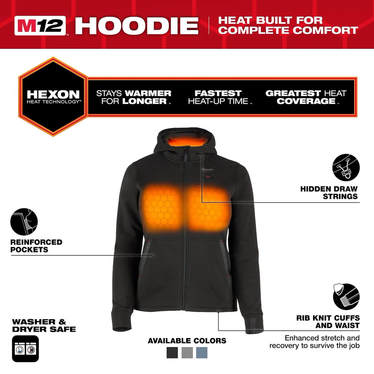 Milwaukee M12™ Women's Heated Hoodie - Black - Mississauga Hardware Centre Inc