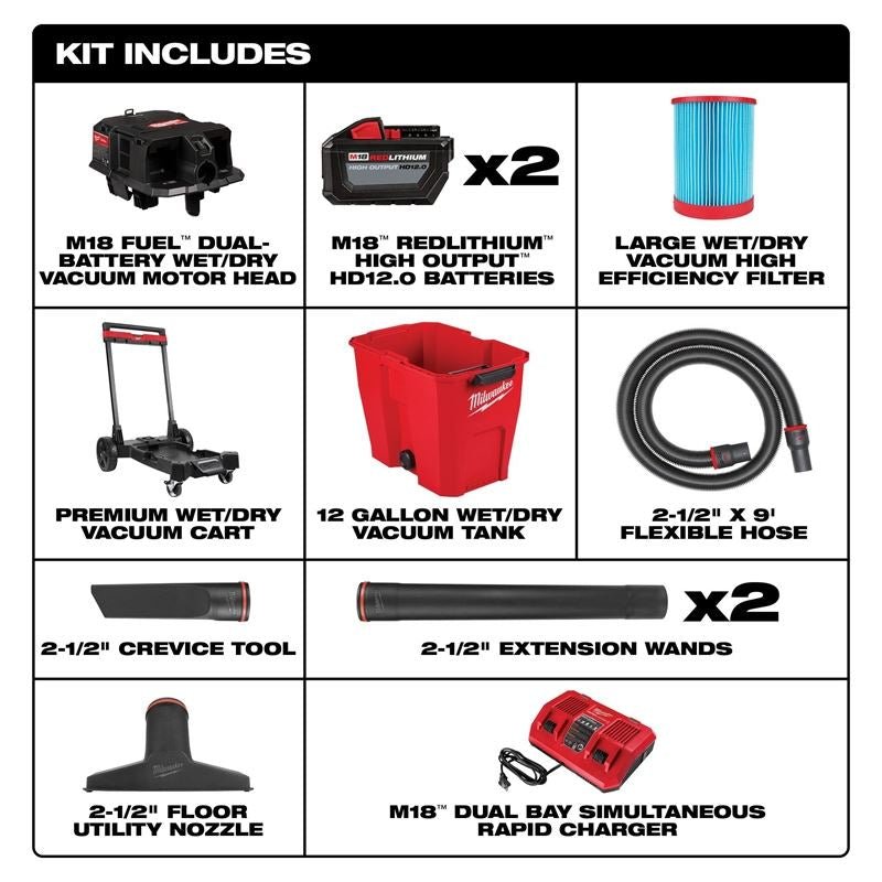 Milwaukee M18 FUEL Wet/Dry Vacuums - Mississauga Hardware Centre Inc