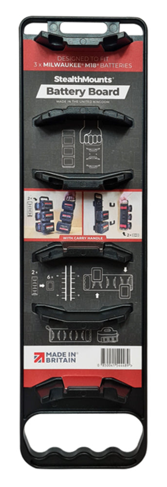 StealthMount BD-MW18-H-1 Battery Board with Handle for Milwaukee M18