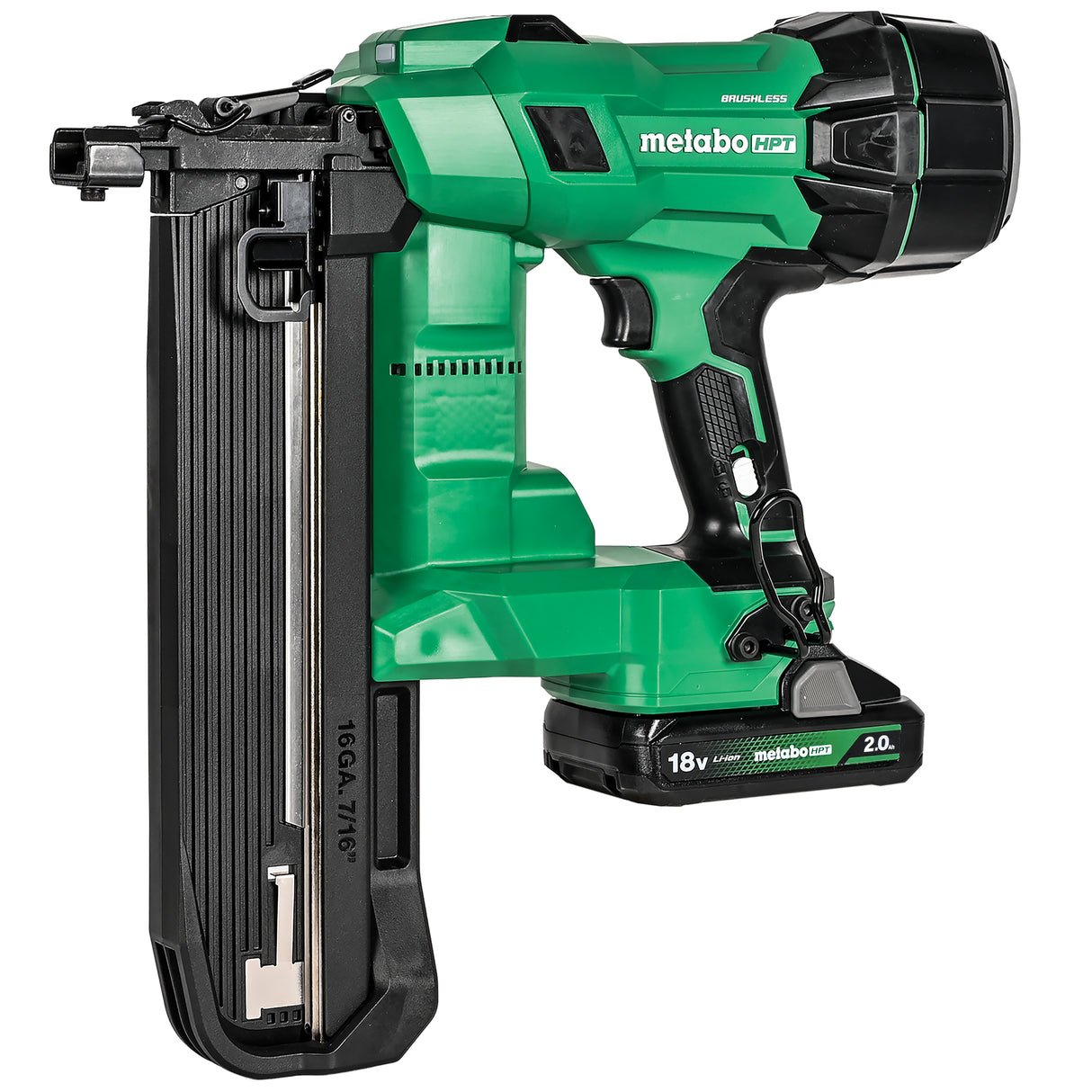 metabo HPT N1808DA 18V Cordless 16 Ga (7/16") Medium Crown Stapler (1x2.0Ah)