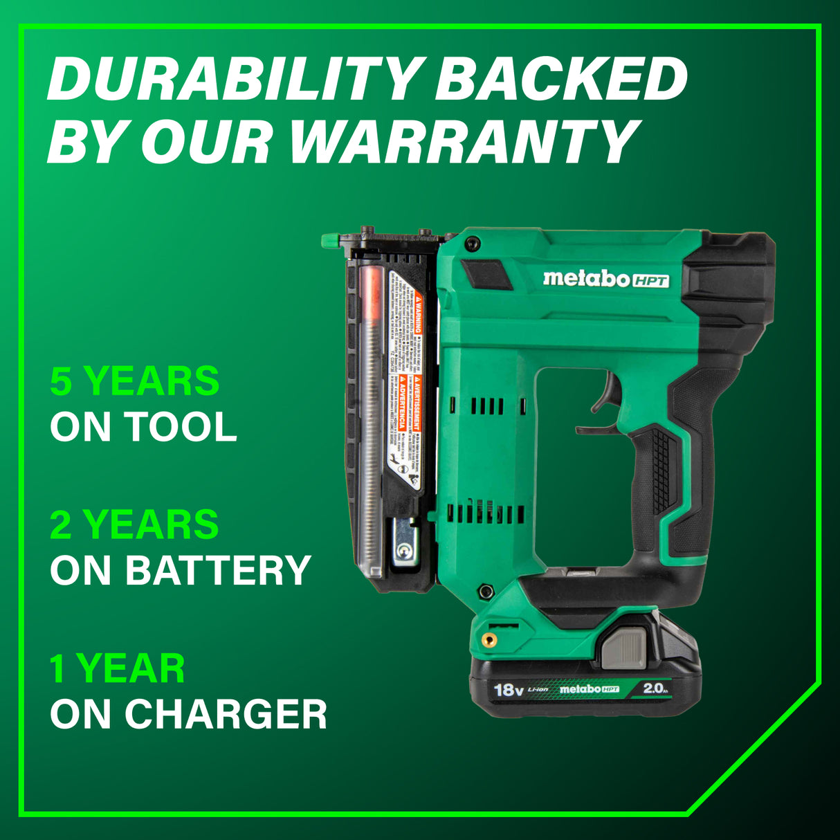 metabo HPT NP1835DA 18V MultiVolt™ 23-Gauge Pin Nailer (1x2.0Ah)