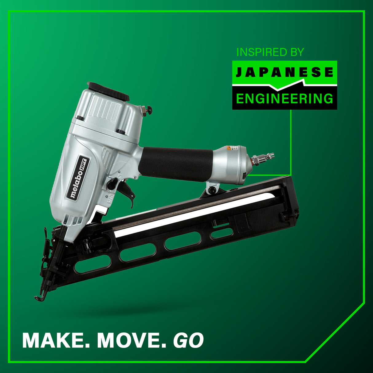 metabo HPT NT65MA4M 2-1/2 Inch 15 Gauge Angled Finish Nailer with Air Duster