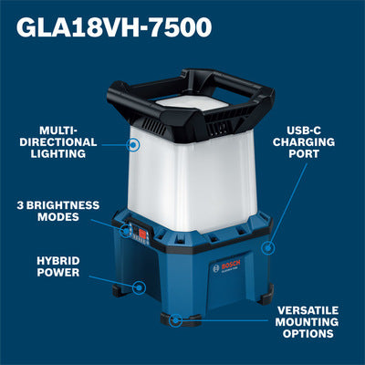 Bosch GLA18VH-7500N 18V Hybrid Area Light (Bare Tool)