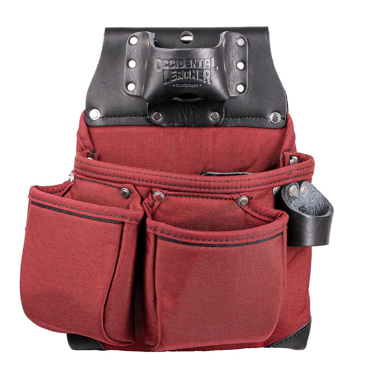OCCIDENTAL LEATHER R8018DB OxyLights 3 Pouch Tool Bag – Red and Black - Mississauga Hardware Centre Inc