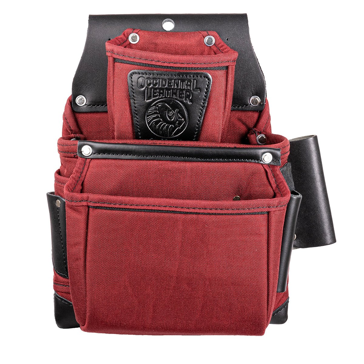 OCCIDENTAL LEATHER R8060 OxyLights 3 Pouch Fastener Bag – Red and Black - Mississauga Hardware Centre Inc