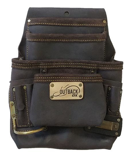 OX P263701 PRO 10-POCKET TOOL/FASTENER POUCH, OIL-TANNED LEATHER