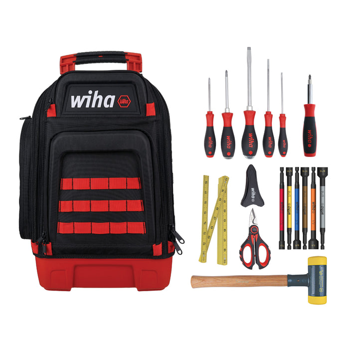WIHA 91875 15 Piece Industrial MRO Tool Kit in Heavy Duty Backpack