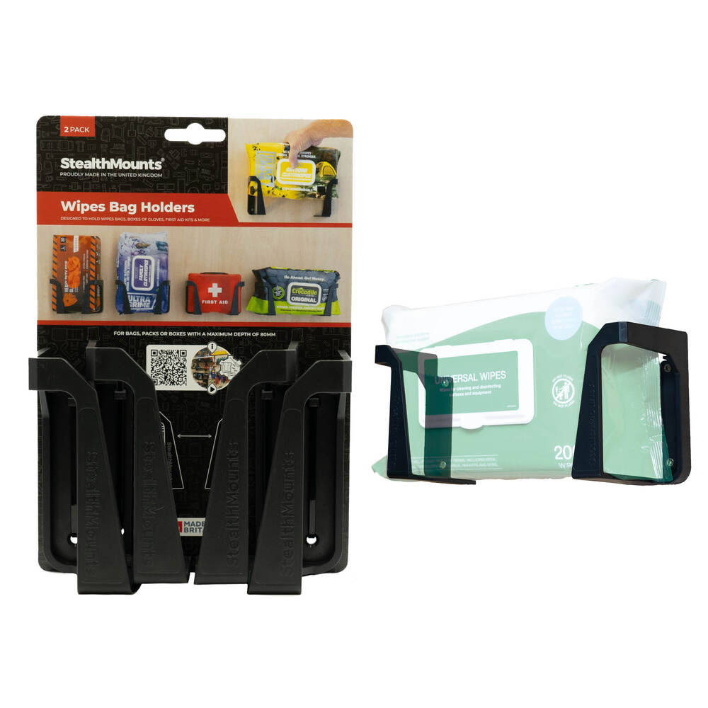 StealthMount OM-WH-BLK-2 Wipe Holder (2 Pack) Black