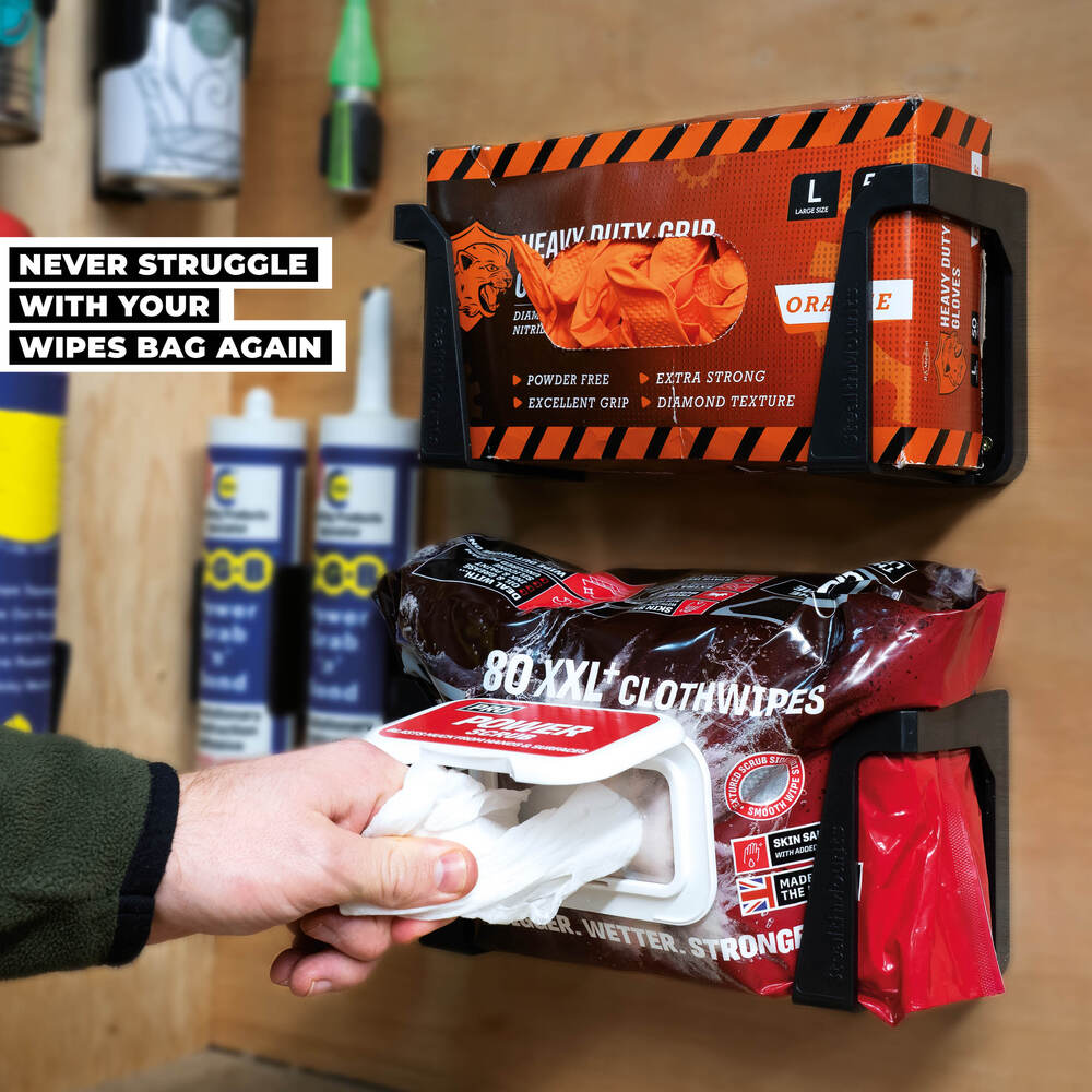 StealthMount OM-WH-BLK-2 Wipe Holder (2 Pack) Black