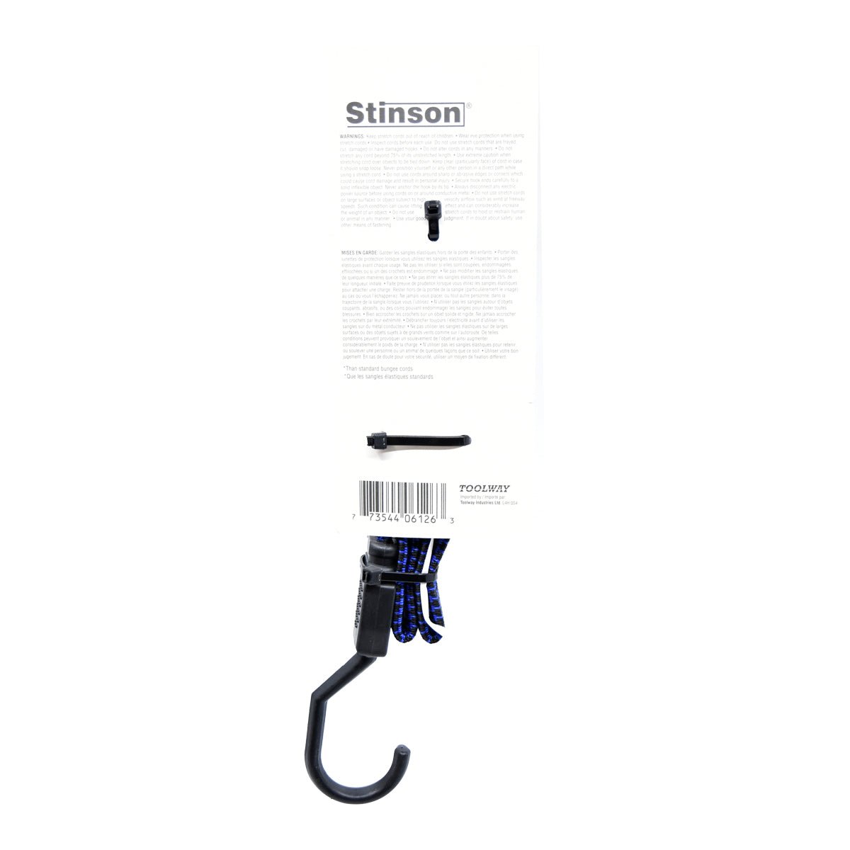 Stinson Cargo 406126 Tie Down Flat Stretch Cord 3/4in x 18in Blue - Mississauga Hardware Centre Inc